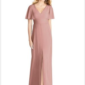 NWOT Social Bridesmaids 8188 Ruffle Sleeve V-neck